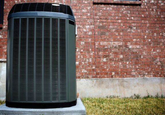 outdoor hvac unit positioned outside of home in deer park
