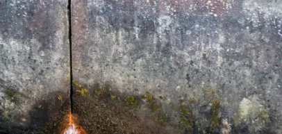 Home slab leaking water